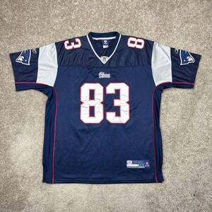 Vintage 2000s Reebok New England Patriots Wes Welker Stitched Jersey Mens 54 XL‎